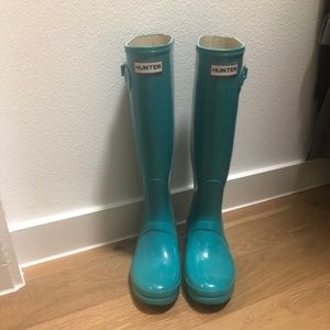 Tall Teal Hunter Rainboots